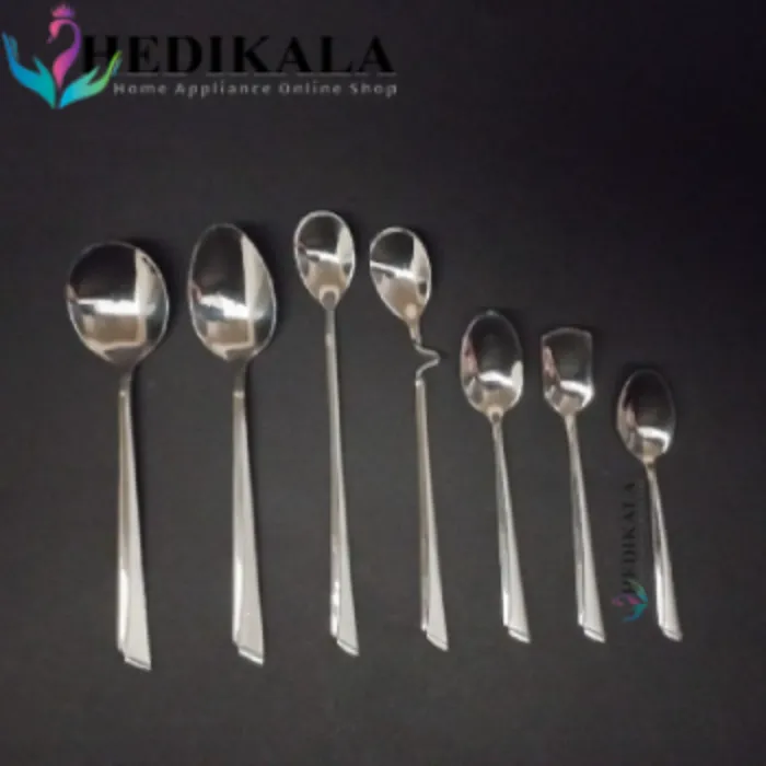 سرویس قاشق چنگال برند یونیک 24 نفره 144 پارچه مدل ناخنی