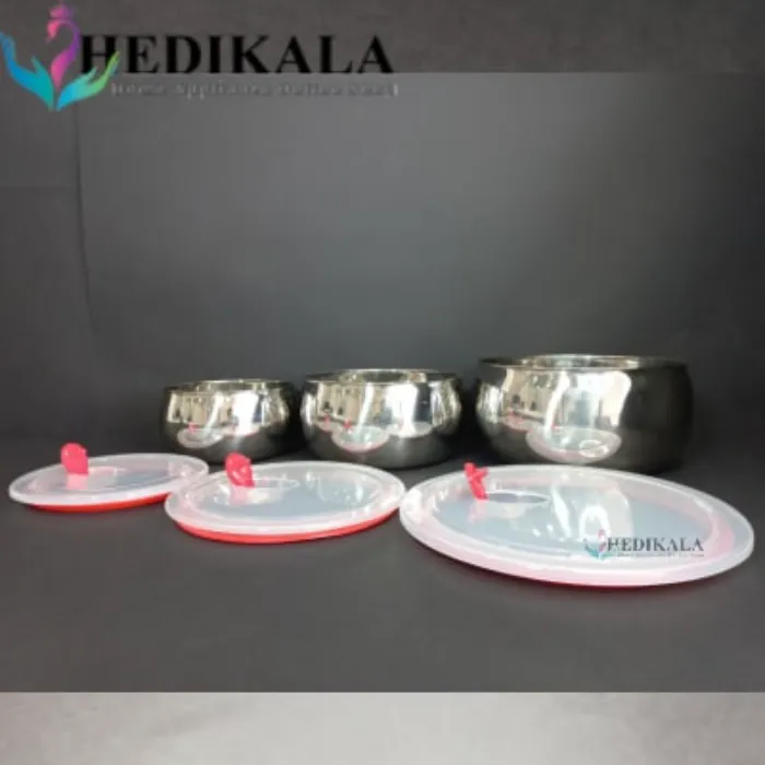 ظروف استیل نگهدارنده غذا سه تکه برند FRESH BOX