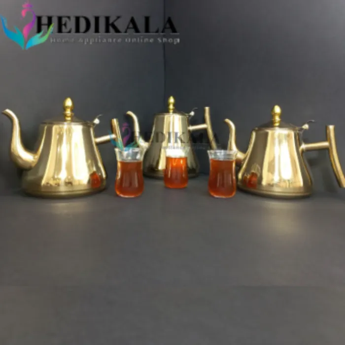 قوری مدل عربی استیل 1 و نیم  لیتر برند یونیک