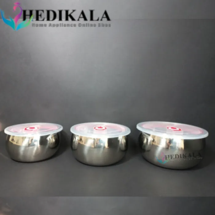 ظروف استیل نگهدارنده غذا سه تکه برند FRESH BOX