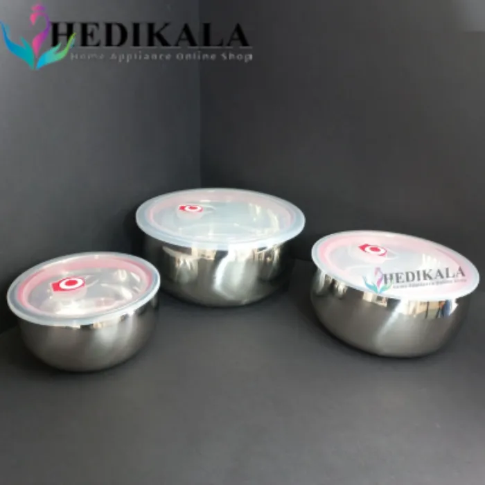 ظروف استیل نگهدارنده غذا سه تکه برند FRESH BOX