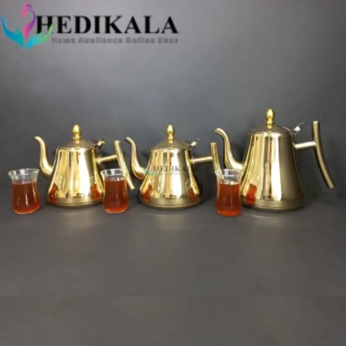 قوری مدل عربی استیل 1 لیتر برند یونیک