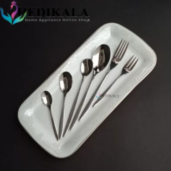 سرویس قاشق چنگال برند یونیک 24 نفره 120 پارچه مدل دهنه اروپایی 