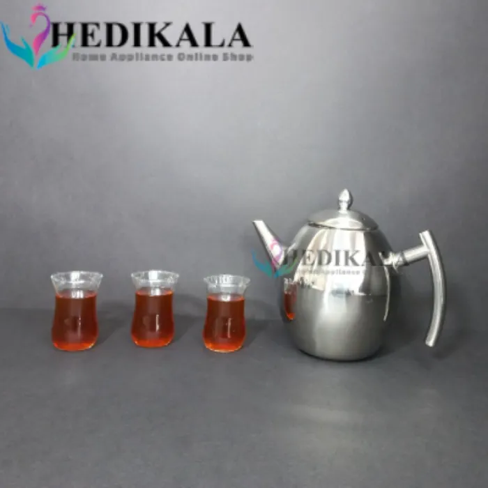 قوری مدل تخم مرغی استیل 2 لیتر برند یونیک