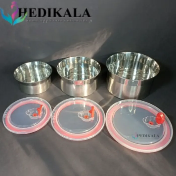 ظروف استیل نگهدارنده غذا سه تکه برند یونیک