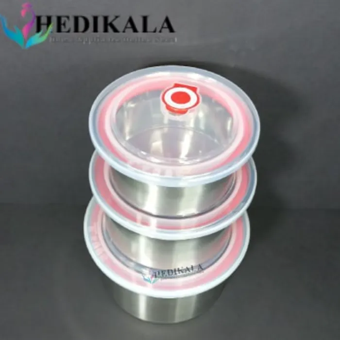 ظروف استیل نگهدارنده غذا سه تکه برند یونیک