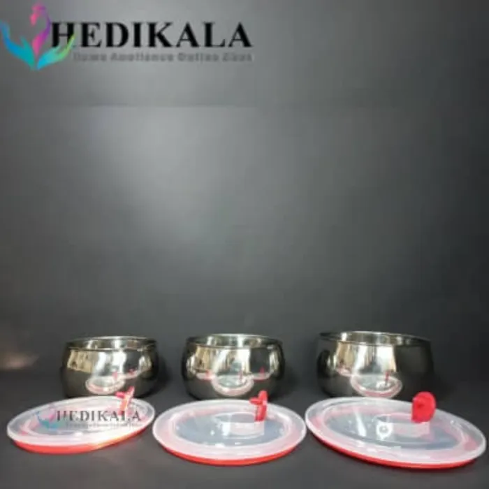 ظروف استیل نگهدارنده غذا سه تکه برند FRESH BOX