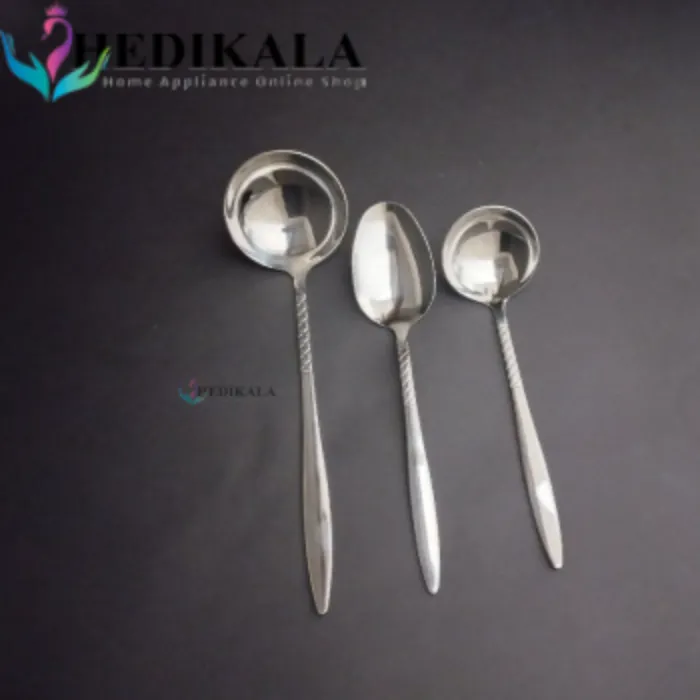 سرویس قاشق چنگال برند یونیک 24 نفره 120 پارچه مدل دهنه اروپایی 