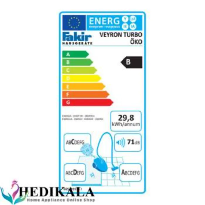 جارو برقی 800 وات فکر مدل  VEYRON TURBO OKO