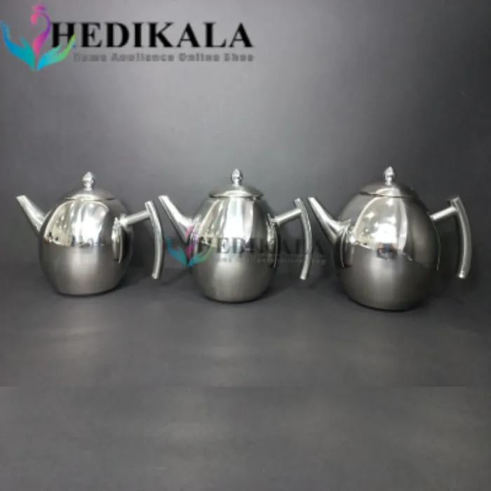 قوری مدل تخم مرغی استیل 2 لیتر برند یونیک