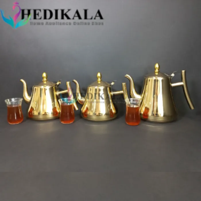 قوری مدل عربی استیل 1 و نیم  لیتر برند یونیک