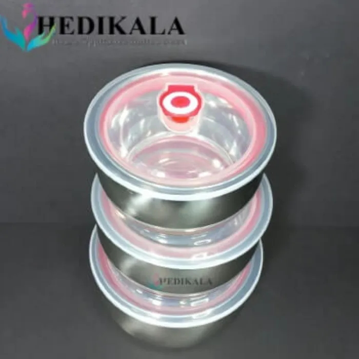 ظروف استیل نگهدارنده غذا سه تکه برند FRESH BOX