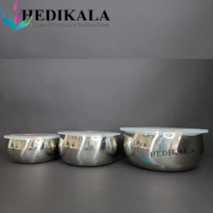 ظروف استیل نگهدارنده غذا سه تکه برند FRESH BOX