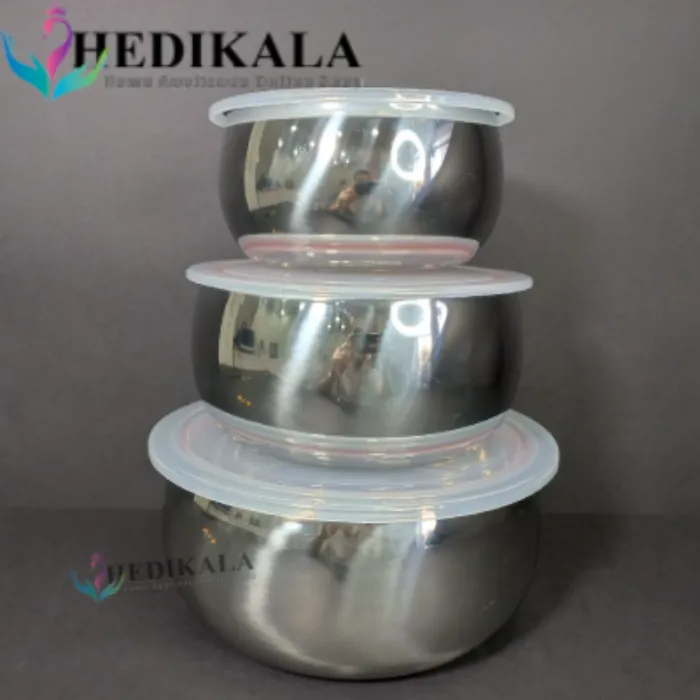 ظروف استیل نگهدارنده غذا سه تکه برند FRESH BOX