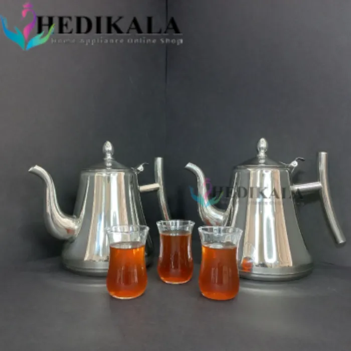 قوری مدل عربی استیل 1 و نیم  لیتر برند یونیک