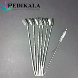 قاشق شربت خوری نی دار استیل برند HONGLI