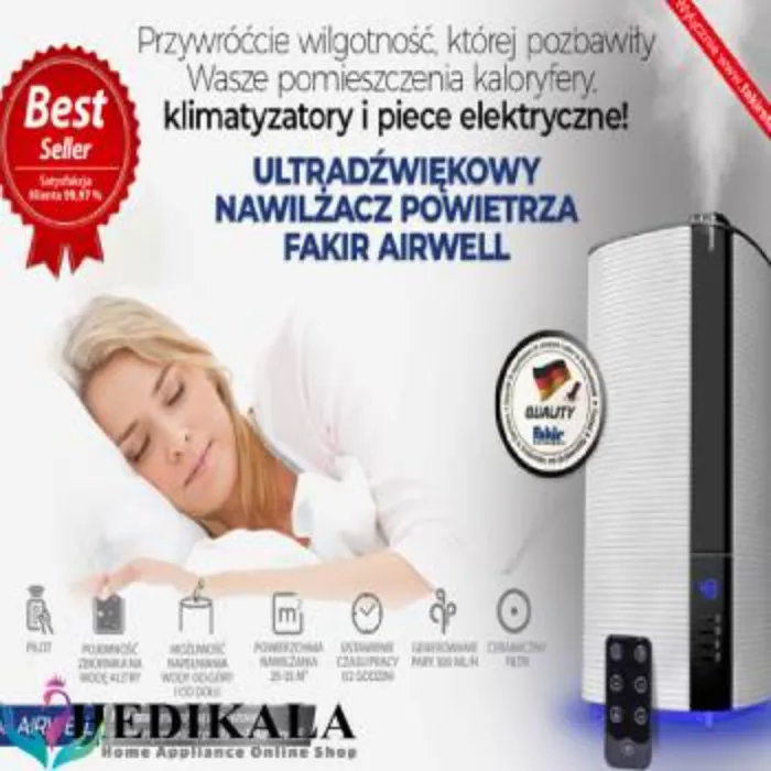 مرطوب کننده التراسونیک هوای فکر مدل AIR WELL