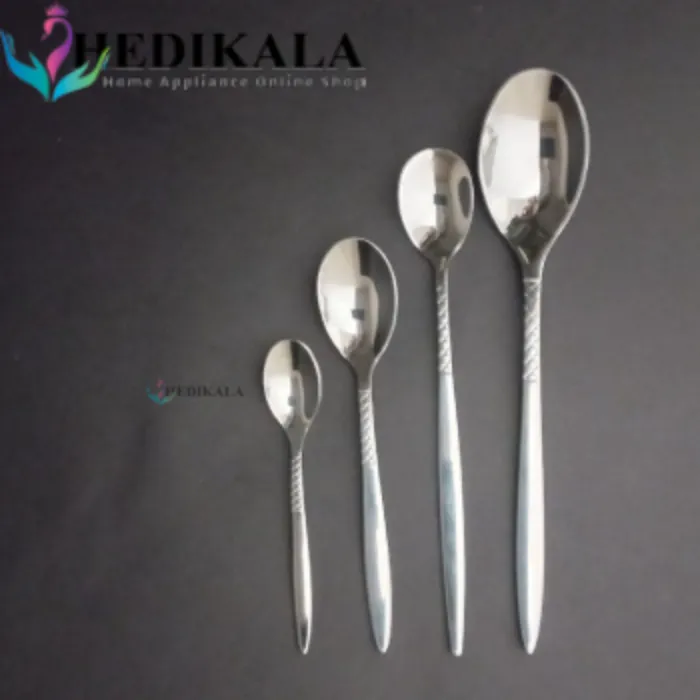 سرویس قاشق چنگال برند یونیک 24 نفره 120 پارچه مدل دهنه اروپایی 