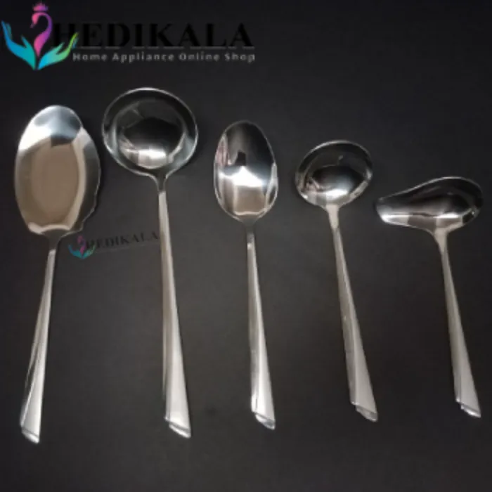 سرویس قاشق چنگال برند یونیک 24 نفره 144 پارچه مدل ناخنی